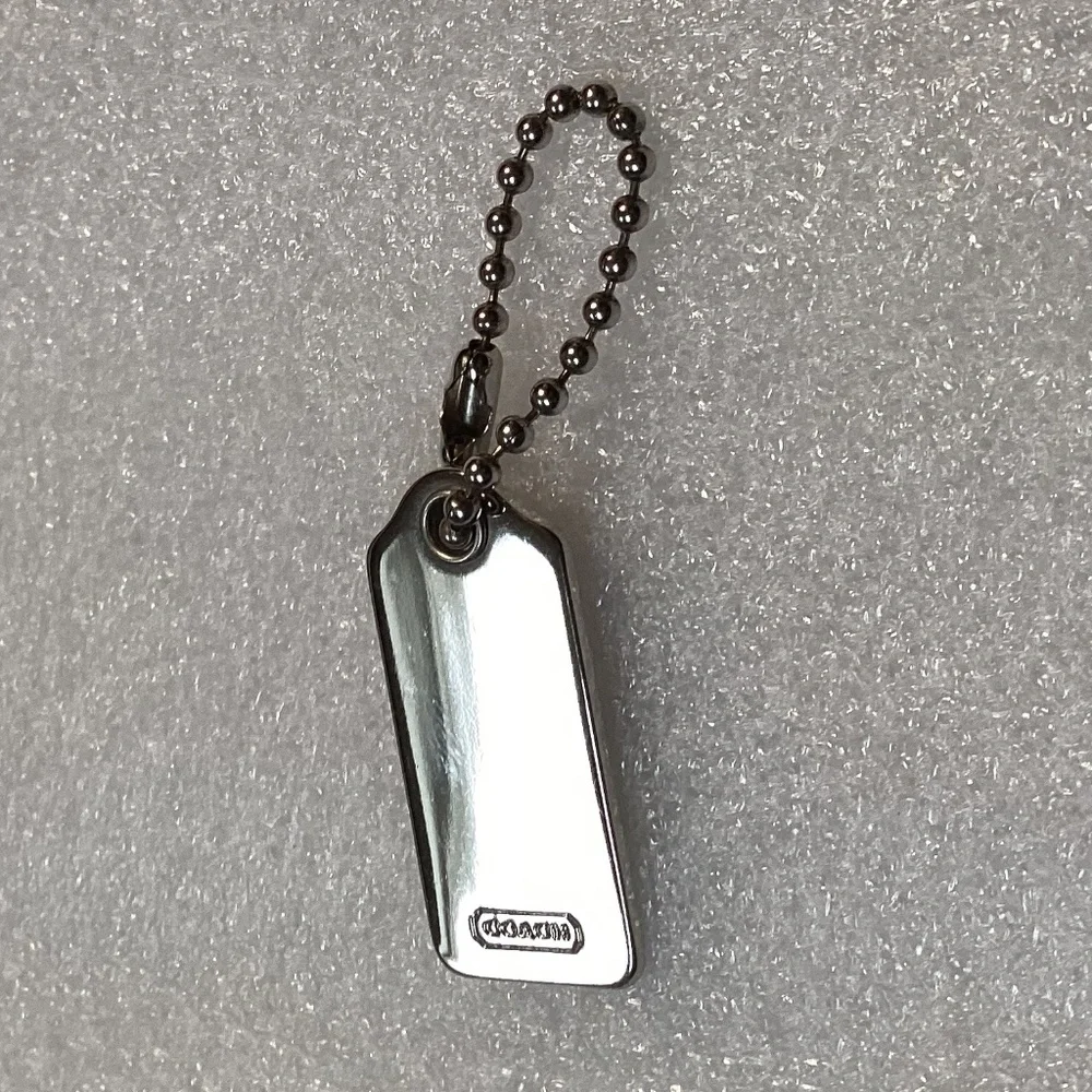 Coach Metal Bag Tag/Hang Tag 1.25”x 0.5”